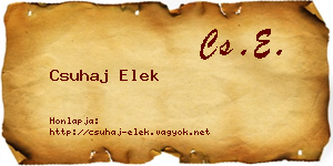 Csuhaj Elek névjegykártya